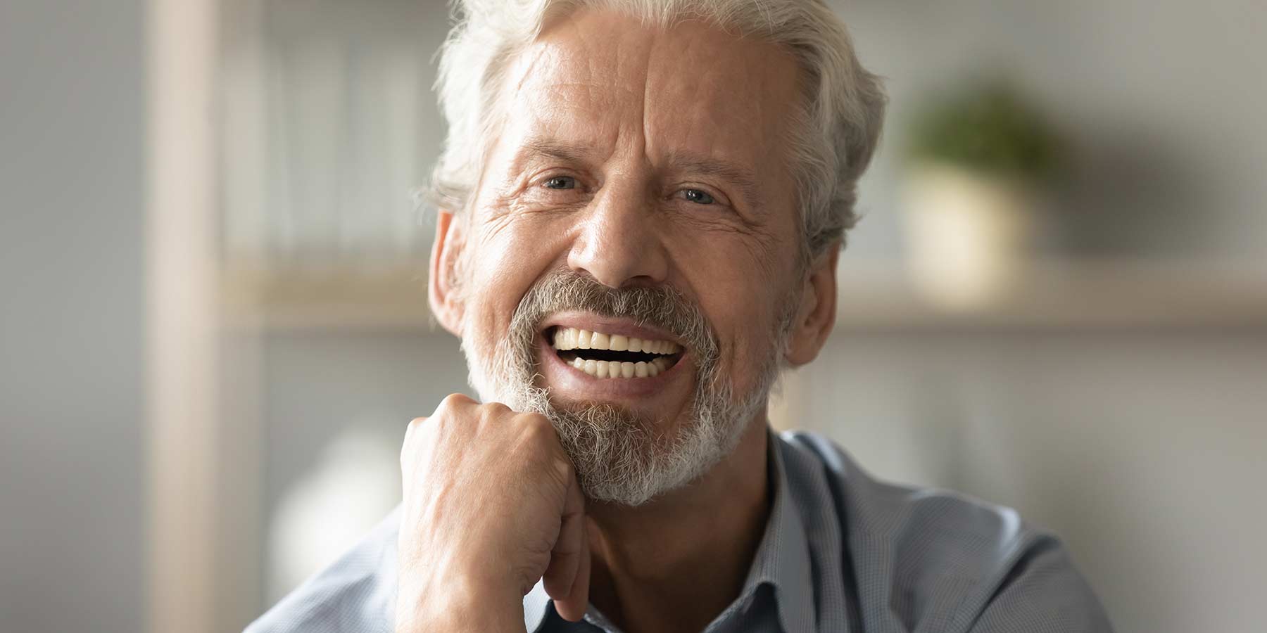 Dentures Senior Man
